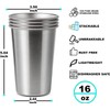 SMLIXE 8 Pack 16oz Stainless Steel Pint Cup,Healthy Unbreakable and
