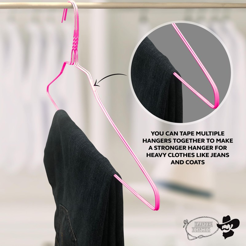 Hanger Honcho Wire Metal Clothes Hangers 200 Pack Bulk for