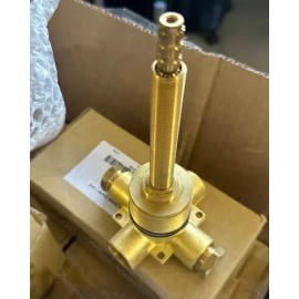Signature Hardwear In Wall 3-Way Diverter Valve w/Handle & Escutcheon & 2 Brass Plugs - Brushed Nic