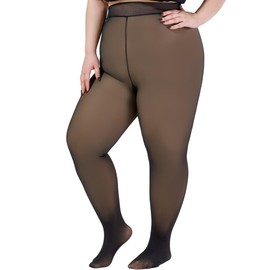 JS LifeStyle Plus Size Fleece Lined Tights Leggings Women,Warm Plus Size Tights Thermal Magic Leggings for Women Winter