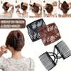 4pcs Elastic Hair Clips Double Comb Elastic Hair Combs for