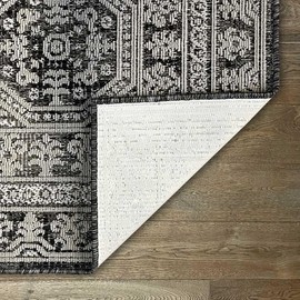 Pilgrim Home and Hearth 19678-1 - 5'x7' Area Rug - Area Rug with Non-Slip Backing, Ideal for Enteryway, Living Room, Bedroom, Kitchen, Bathroom, Laundry Room - Easy Clean, Durable, Low Pile Rug