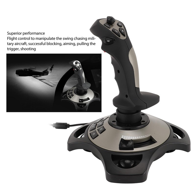 XUMIUZIY PC Flight Joystick Control, USB Wired Flight Stick with