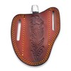 Custom Leather Sheath Slanted Pancake Tooled Leather Sheath/Trapper Knife Sheath/Hunting