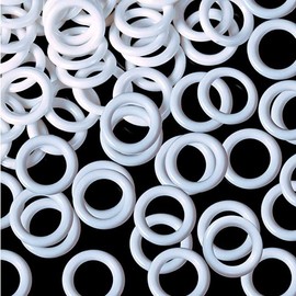zalati Curtain Rings 100pcs 13mm O-Shape Plastic Rings for Roman Blind Shades - White