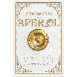 30 x 20 cm - Retro Tin Sign, Bar Sign, Cocktail Recipe, Summer Feeling - Aperol Spritz - Prosecco (Press Here for Aperol)