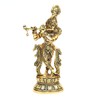 KridayKraft Lord Krishna Metal Statue,Krishna Murti Playing Flute for Temple