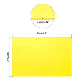 sourcing map Stained Glass Sheet Mosaic Tile 7.9 Inch x 5.9 Inch Bright Yellow Stained Glass Sheets for Crafts DIY, Art Project