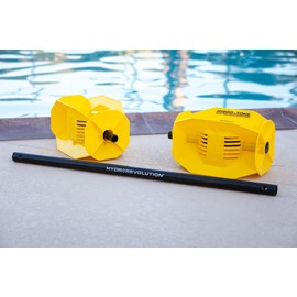 Hydro-Tone Maximum Resistance Aquatic Barbell | Water Weights for Pool Exercise | Bells Detach for use as Pool Dumbbells | Quick Start Guide