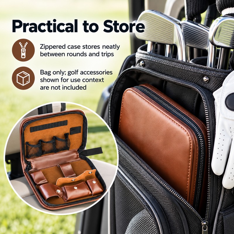 Golf Accessory Storage Bag for Golf Essentials – Large Capacity