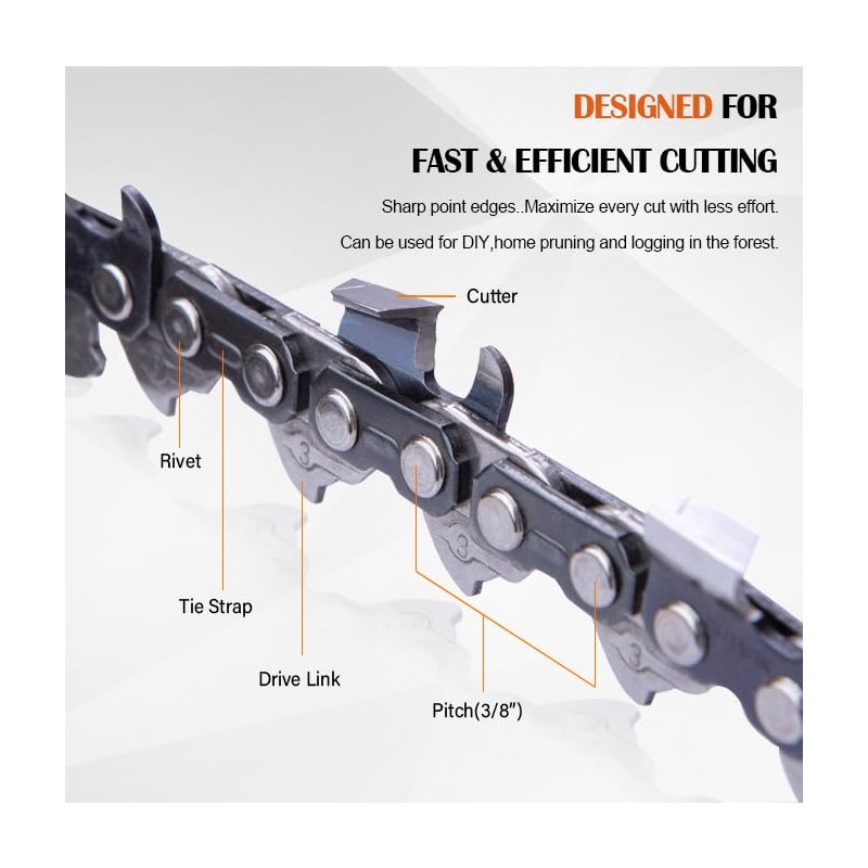 Cutwin Saw chain for Tree Limbs, 20Inch Chain Saw with