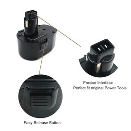 HeShunChang Battery 14.4V 2Ah Replace for Black&Decker PS140 A9262 A9267 A9276 A9527