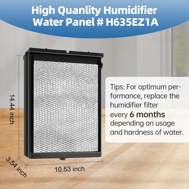 H635EZ1A Humidifier Filter Water Panel Assembly Replacement Kit Compatible with