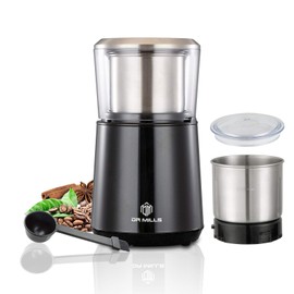 DR MILLS DM-7451 Electric coffee grinder, Dried Spice, nut, herb Grinder, detachable cup, Dishwashable, SUS304 stianlees steel