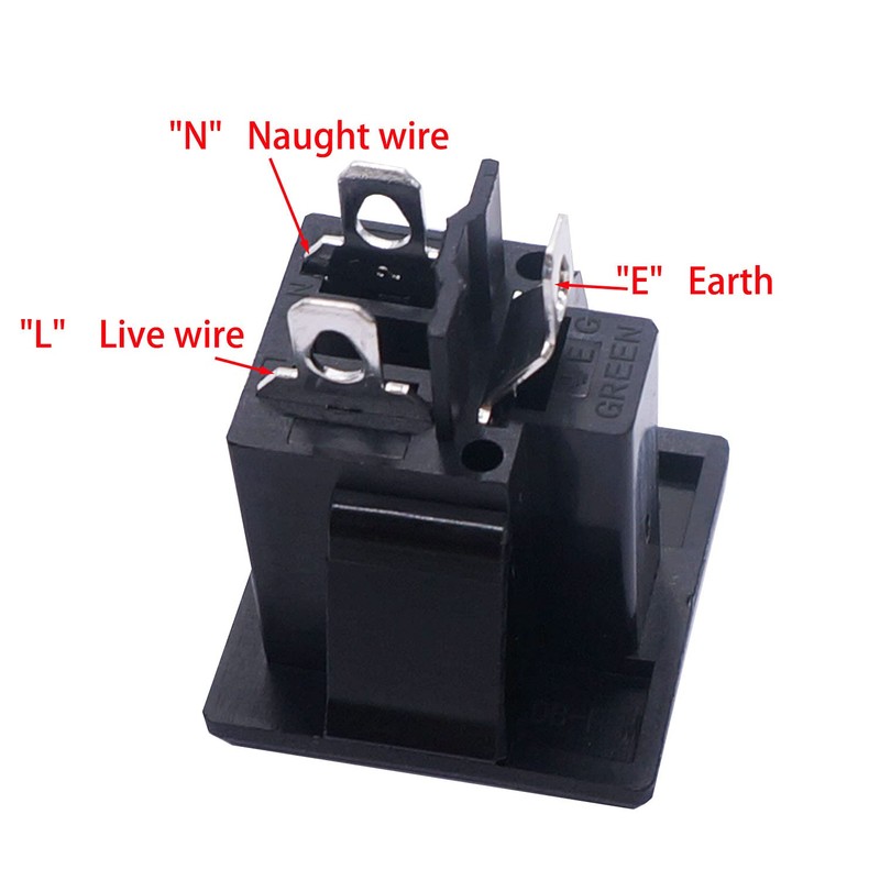 weideer 3Pcs 3 Pins US Power Socket Plug Panel AC
