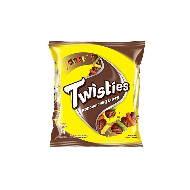 Twisties BBQ Curry Dude! Family Pack Snacks 8 x 15g