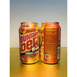Mountain Dew  New Limited Edition Mountain Dew Zero Sugar TROLLI Cherry Lemon Soda (2 Cans)