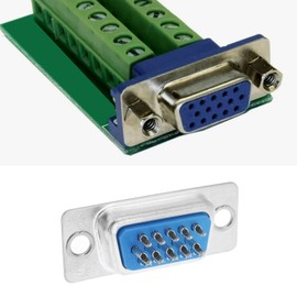 Create idea Pack of 10 3 Row 15-Pin Female Connector DB15 D-Sub Male for Automatic Control Unit