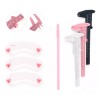 Xiaoya 1 Regla Vernier Para Cejas+plantillas +cepillo Para Pestañas