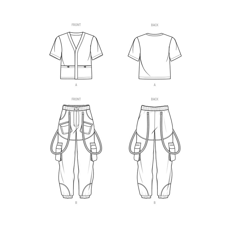 Know Me Men's Jersey Shirt and Jogger Pants Sewing Pattern
