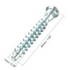 25Pcs Silver Confirmat Screws,M7 x 50mm, Hex Socket Drive Countersunk