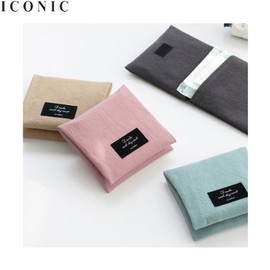 ICONIC Plain secret pouch v.2 1ea, Color:Charcoal
