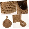 LABRIMP Jute Rope Hanging Basket Fruit Storage Wall-mounted Vegetable Organizer