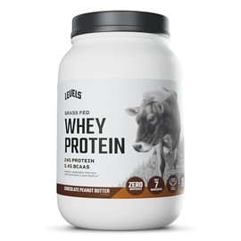 Levels Grass Fed Whey Protein Powder, No Artificials, 24G of Protein, Chocolate Peanut Butter, 2LB