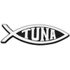 Tuna Fish Plastic Auto Emblem - [Silver][5'' x 1 3/4'']
