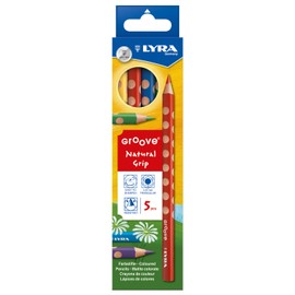 LYRA GROOVE Jumbo Colouring Pencils, Cardboard Case / Pack of 5