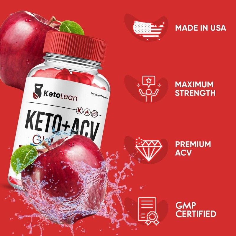 Keto Lean ACV Gummies, Apple Cider Vinegar, Max Strength Formula