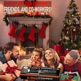 Magnetic Pickup Tool and Extendable Mirror, Telescoping Magnet Flashlight, Mens Gifts Fathers Day Gifts from daughter, Birthday Gifts for Men, Dad, Father, Handyman, Husband, Boyfriend or Women