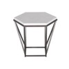 Steve Silver Corvus Genuine White Marble Top End Table
