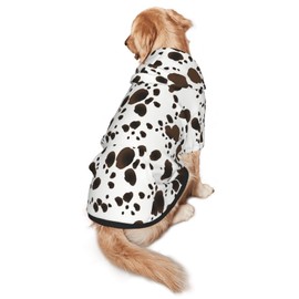 Cute Dalmatian Print Dog Hoodies，Dog Clothes with Pocket and Hat Winter Clothes Sweaters for Medium Large Dogs Girl Boy Pets' Clothes Outfits