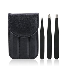 WE Living Plus Shop Versatile Tweezers 3-Piece Set Eyelash Beauty Gray Hair Tweezer