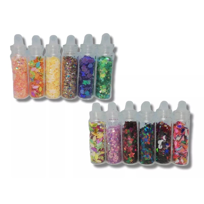 Xiaoya 72 Frascos Con Decoraciones Surtidas Para Uñas Y Esmaltes