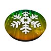Snowflake Pop Socket - Green Gold Christmas Ornament 16