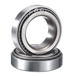 HIPicco 2 Pack JL26749/10 Tapered Roller Bearing Cone and Cup Set, 1.75" Bore 3.265" OD 0.9374" Cup Width, Chrome Steel Taper Bearings Set, ABEC-3