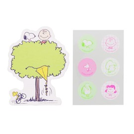 Sunstar Stationery Snoopy Letter Set with Die Cut Card Peanuts Good Friends Kite Eater Tree S8905576