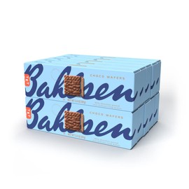 Choco Wafers Milk Chocolate Cookies (12 boxes) by Bahlsen- Wafers covered with European Chocolate - 3.4 oz boxes