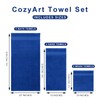 COZYART Royal Blue Bath Towels Set 6 Piece, 2 Bath
