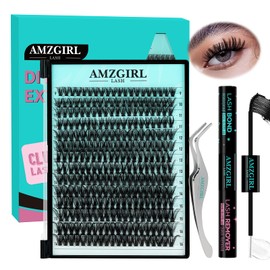 Eyelash Extension Kit, 280 Pieces, Eyelash Clusters, 50D Eyelash Extension Kit, Individual Eyelashes, Natural Eyelash Clusters Kit with Eyelash Binding and Seal, Waterproof, Eyelash Tweezers