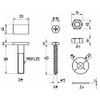 SANEI Toilet Parts T-Bolt Set for Floor Flange Fixing R46