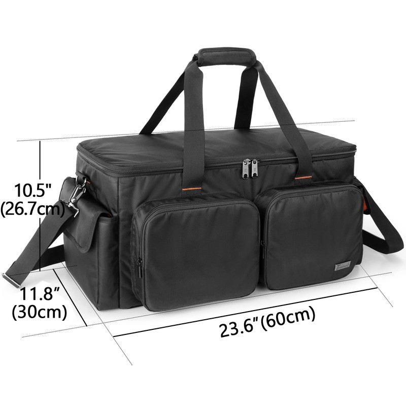 Trunab DJ Cable File Bag with Detachable Padded Bottom and