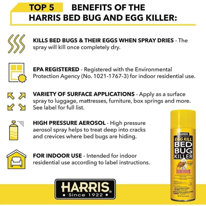 Bed Bug Killer Spray (16 oz.) - Kills Eggs &
