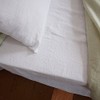 Flat Sheet with Elastic White Linen