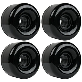 TGM Skateboards Longboard Cruiser Wheels Set 65mm x 44mm 83A Black
