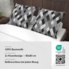 LARAWELL Cushion Cover 80 x 80 cm Cotton Grey Black