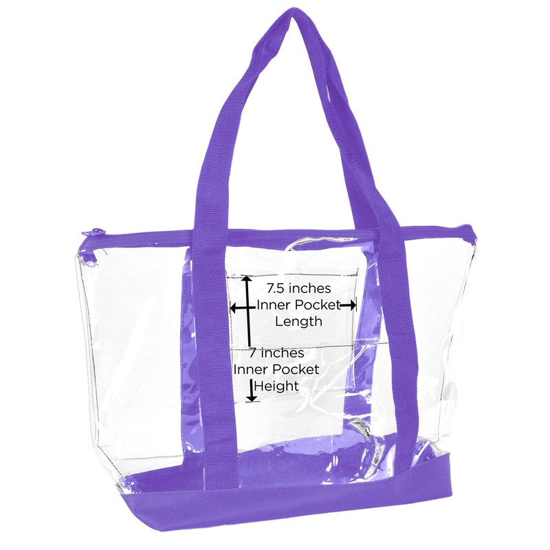 DALIX Clear Shopping Bag Security Work Tote Shoulder Bag Womens