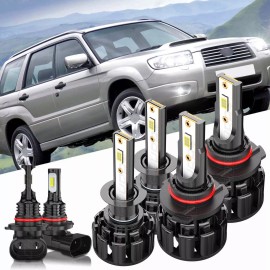 CHUSYYRAY For Subaru Outback 2000-2004 6X LED Headlight Fog Light Bulbs Combo Kit 6000K